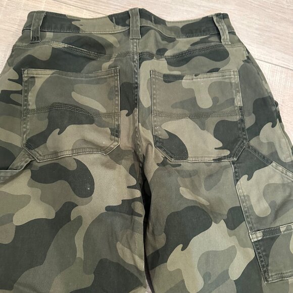 HOLLISTER WOMENS HIGH RISE UTILITY PANTS 7L (28) CAMO CAMOFLAUGE - Picture 9 of 9